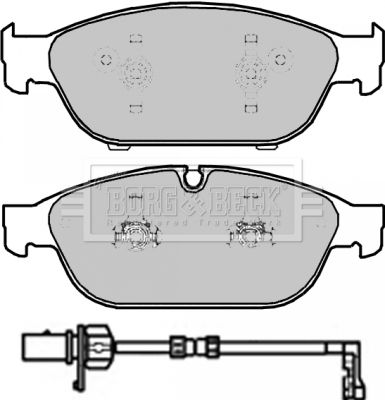 BORG & BECK Комплект тормозных колодок, дисковый тормоз BBP2276